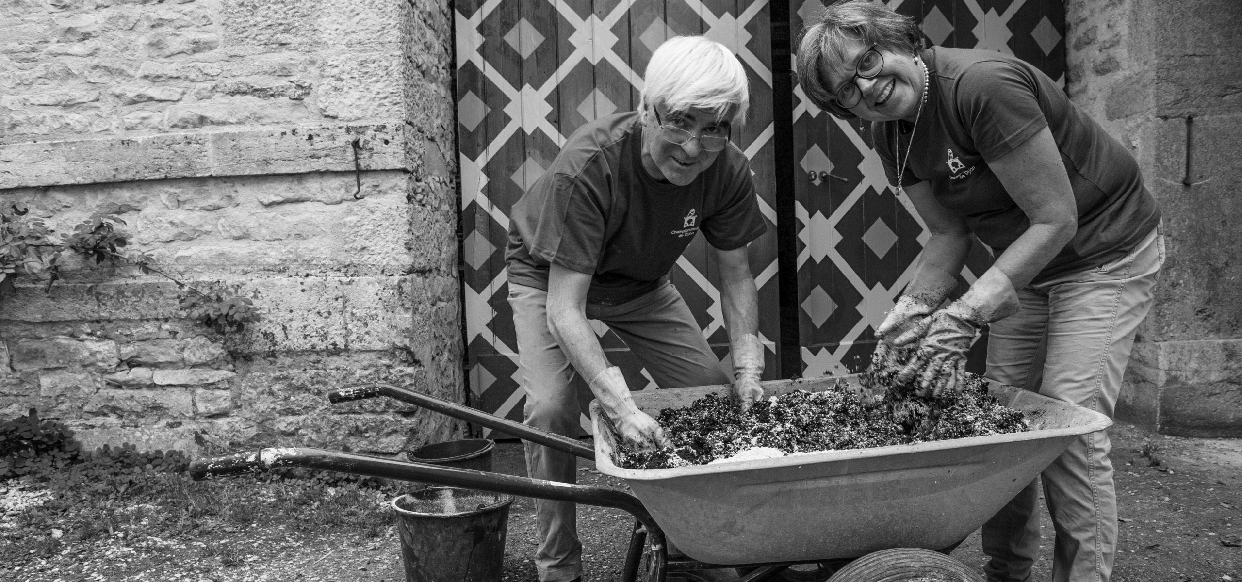 Luc et Blandine brouette