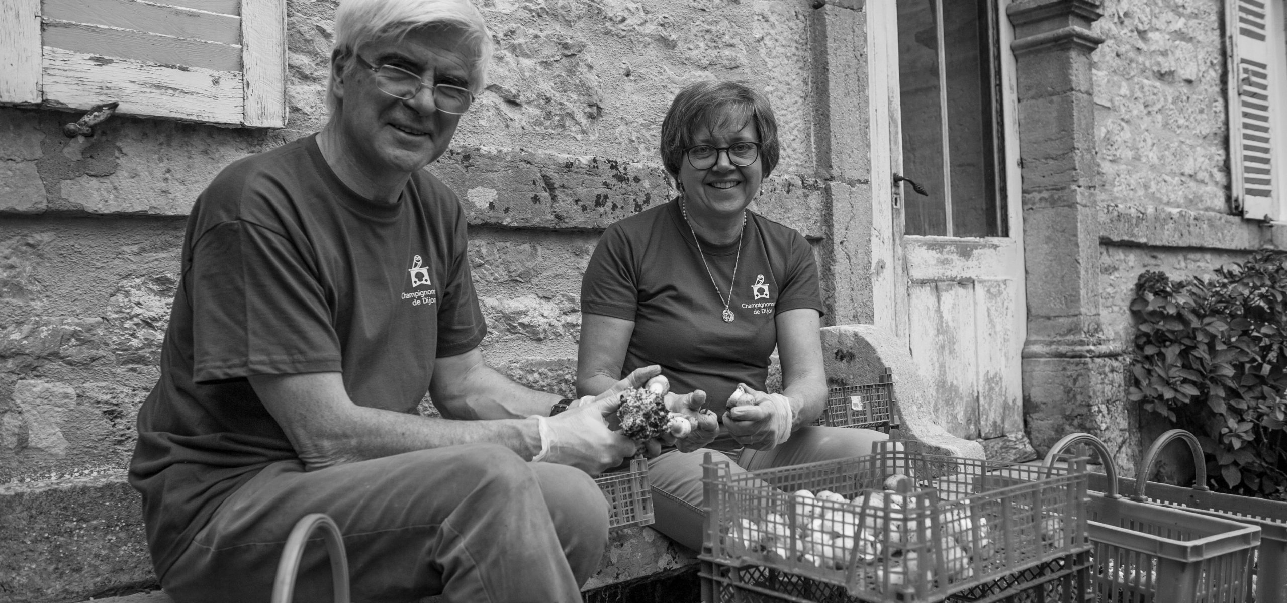 Luc et Blandine avec champignons